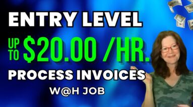 Work From Home Job For Beginners: Up To $20/Hr. Processing Invoices | Entry Level Remote Jobs | USA