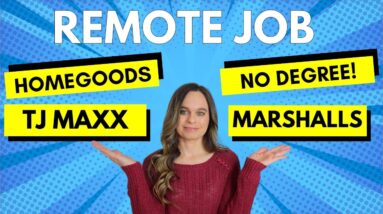 TJX Hiring PART-TIME (TJ Maxx, Marshalls, Homegoods) Work From Home Job 2023 | No Degree Needed |USA