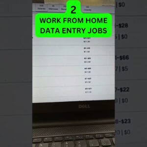 2 WORK FROM HOME DATA ENTRY JOBS Paying $15 - $28 /Hr. #shorts #dataentry