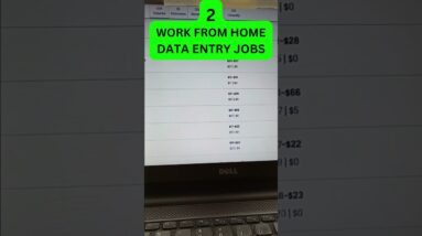 2 WORK FROM HOME DATA ENTRY JOBS Paying $15 - $28 /Hr. #shorts #dataentry