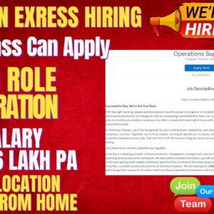 American Express Recruitment 2023 🔥🔥| Work From Home Jobs | 12th Pass Job | Online Jobs at Home