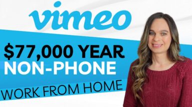 Vimeo Hiring $54,000 To $77,000 Year Non-Phone Tickets Work From Home Job With No Degree | USA Only
