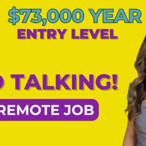 $50,000 To $73,000 Year ENTRY LEVEL No Talking Nights & Weekends Work From Home Job | No Degree