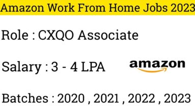 Amazon Work From Home Jobs 2023 | Off Campus Hiring for 2020-2023 batch | Off Campus Jobs 2023