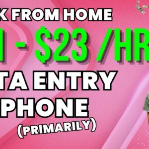DATA ENTRY Work From Home Job Hiring NOW !  Make Up To $23/Hr. With This (mainly) No Phone Job | USA