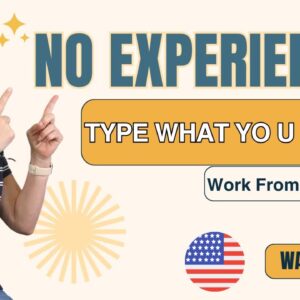 Part-Time NO EXPERIENCE NEEDED! Type What You Hear Work From Home Job | No Degree Needed | USA Only