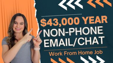 $43,000 Year NON-PHONE Email & Chat Work From Home Job 2023 | No Degree Needed | Great Benefits!
