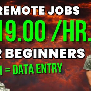 BEGINNER FRIENDLY ENTRY LEVEL REMOTE JOBS 2023: 1=Data Entry, 1=a.m. and Weekends | USA
