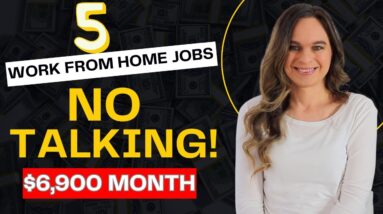 5 No Talking Work From Home Jobs Hiring In 2024 | Up To $6,900 Month | Typing & Answering Email Jobs