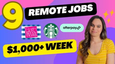 9 Work From Home Remote Jobs That Pay $1,000 A Week Or More Hiring In 2024 | USA Only