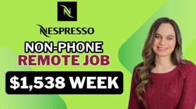 Nespresso NON-PHONE Work From Home Job Managing Email & Reviews | $1,250 To $1,538 Week | No Degree