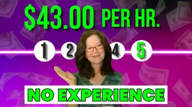 5 No-Experience-Needed Work From Home Jobs Paying Up To $43 / Hr. Hiring Now In 2024 | USA