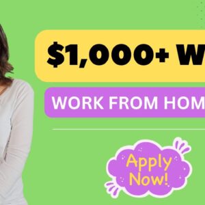 $1,000+ Week Remote Work From Home Jobs Hiring Now In 2024! No College Degree Needed | USA Only