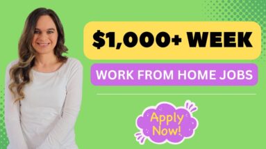 $1,000+ Week Remote Work From Home Jobs Hiring Now In 2024! No College Degree Needed | USA Only