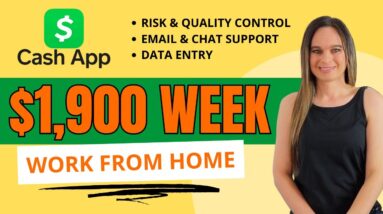 Cash App Hiring $1,900 Week With No Degree | Email, Chat, Data Entry Remote Work From Home Jobs!