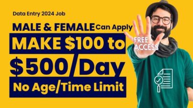 Data Entry Online Work 2024, Data Entry Job With FREE Course Certificate Online