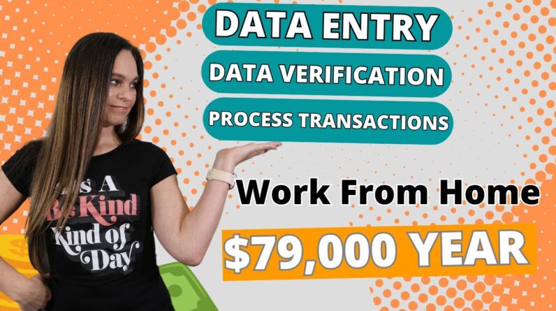 Data Entry & Data Verification Remote Work From Home Jobs | Up To $79,000 Year | No Degree | USA