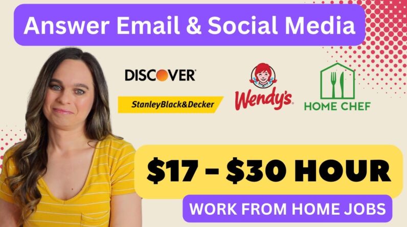 Wendy’s, No Talking Email & Social Media, & More Work From Home Jobs | $17 - $30 Hour | USA Only
