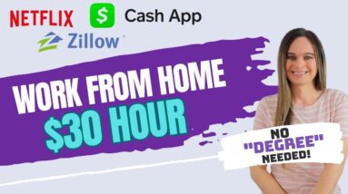 Netflix, CashApp, Zillow Work From Home Jobs Hiring 2024 | $18 - $30 Hour | No College Degree Needed