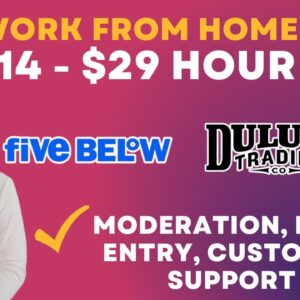 Set Your Own Hours | Moderation, Data Entry, Customer Support Work From Home Jobs | $14 - $29 Hour