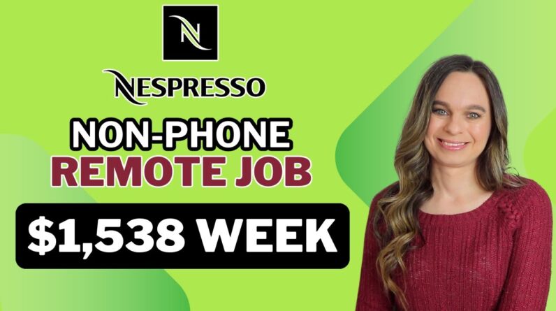 Nespresso Paying $65,000 - $80,000 Year To Answer Social Media Messages & Reviews Working From Home!