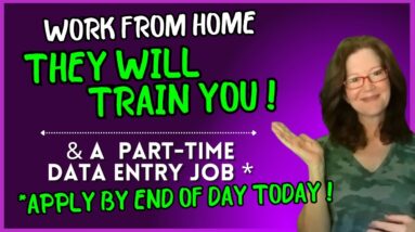 HIRING NOW! A Part Time Data Entry Job & A No Experience "THEY WILL TRAIN YOU" Job | Work From Home