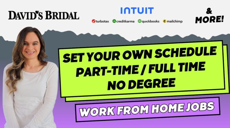 Get Paid $25+ Hour | David’s Bridal & Intuit Hiring | Set Your Own Schedule | Work From Home Jobs