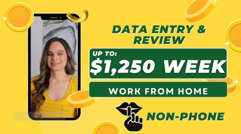 $800 - $1,250 Week Non-Phone Data Entry & Data Review Work From Home Jobs | No Degree Needed | USA