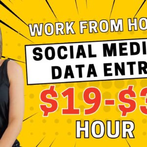 Social Media & Data Entry Remote Work From Home Jobs | $19 - $31+ Hour |Answer Social Media Messages