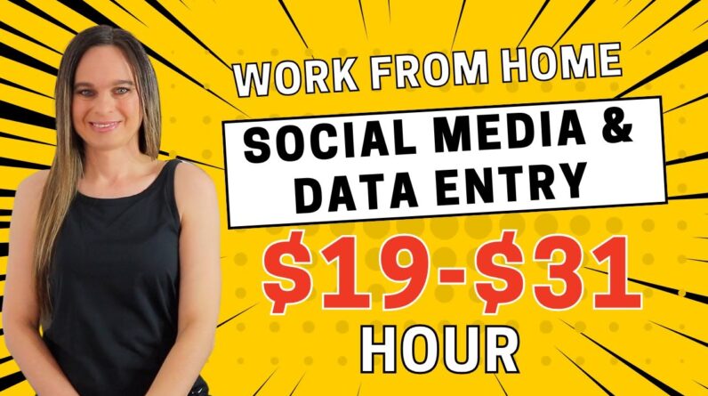 Social Media & Data Entry Remote Work From Home Jobs | $19 - $31+ Hour |Answer Social Media Messages